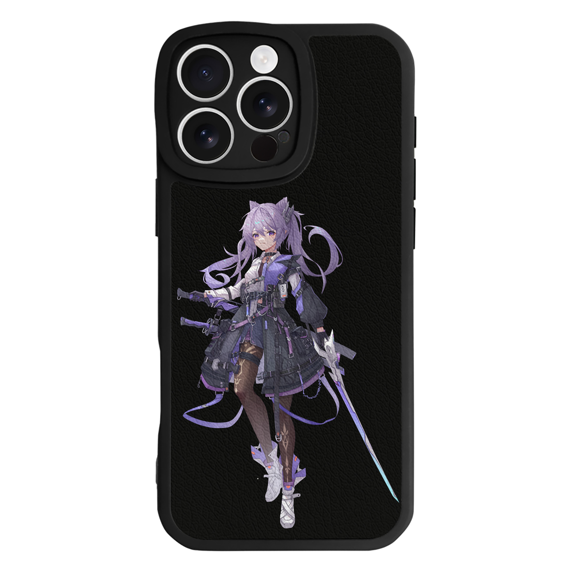 げんし神 刻晴 こくせい genshin Kokusei 【iPhone 16シリーズ対応】シリコンスマホケース（レザー調） 材質：シリコン